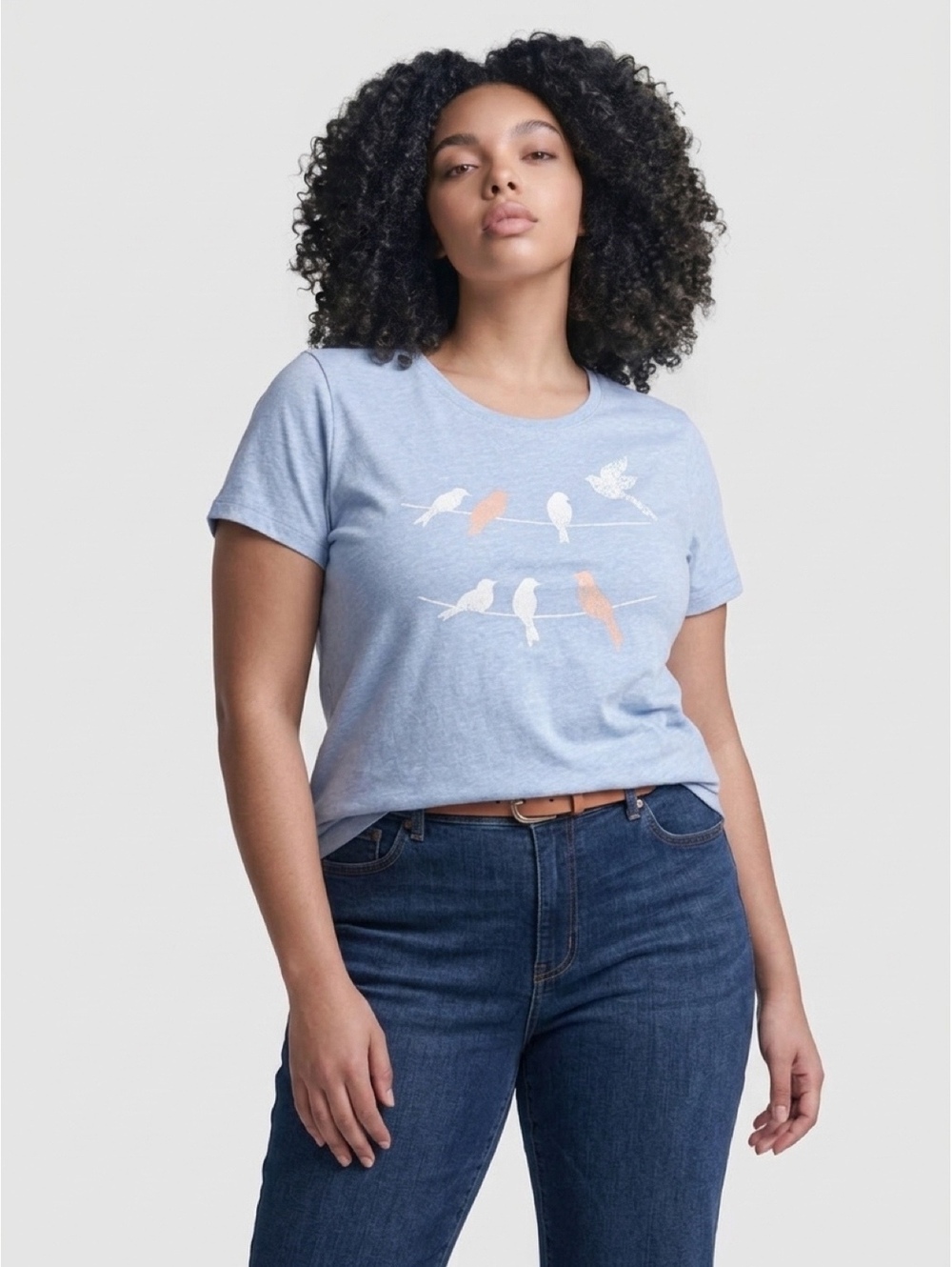 NWT St. John's Bay blue bird tee Size XL